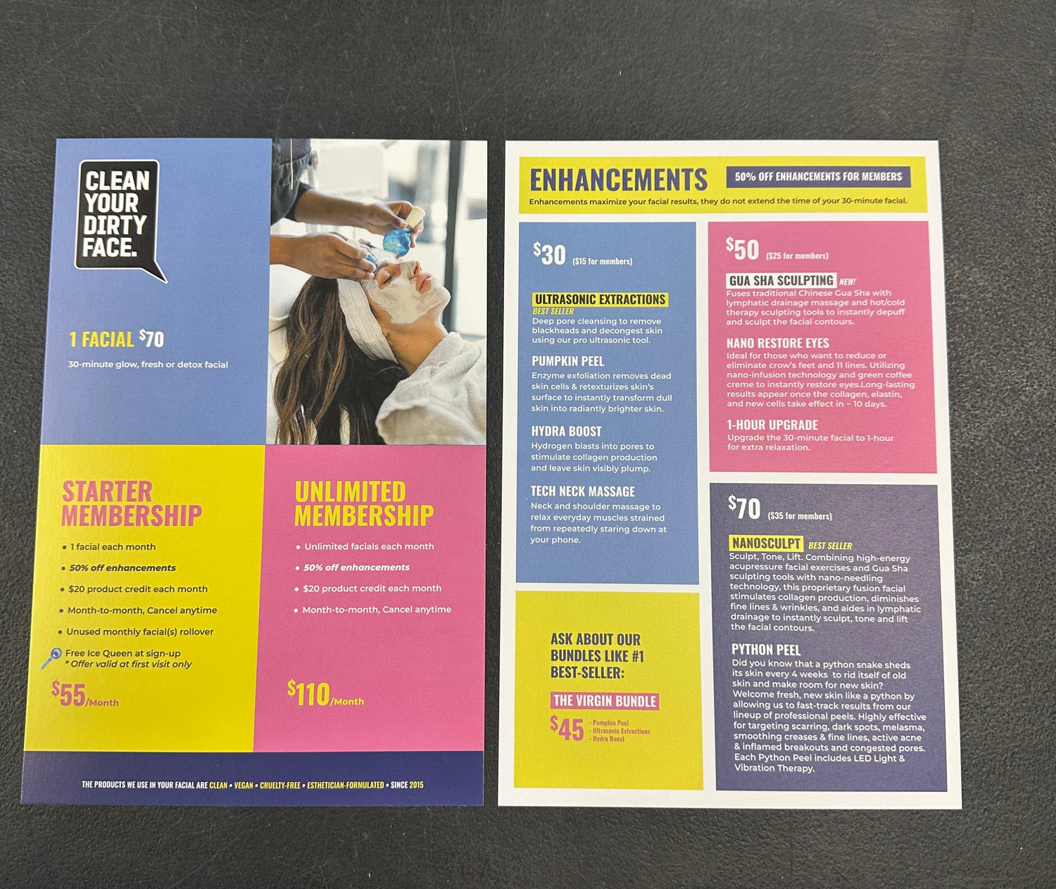 Menu/Membership Cards