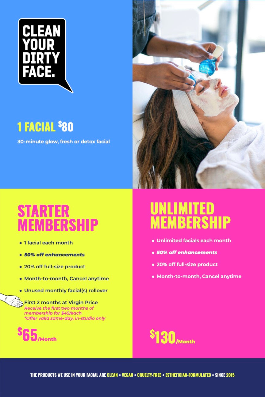 Menu/Membership Card ($65 Starter/$130 Unlimited)