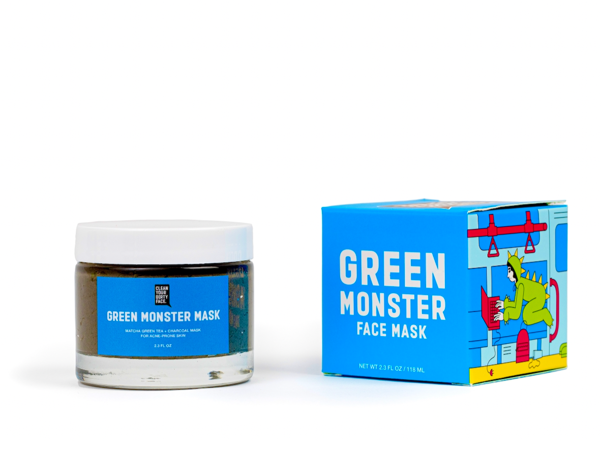Green Monster Mask – Clean Your Dirty Face
